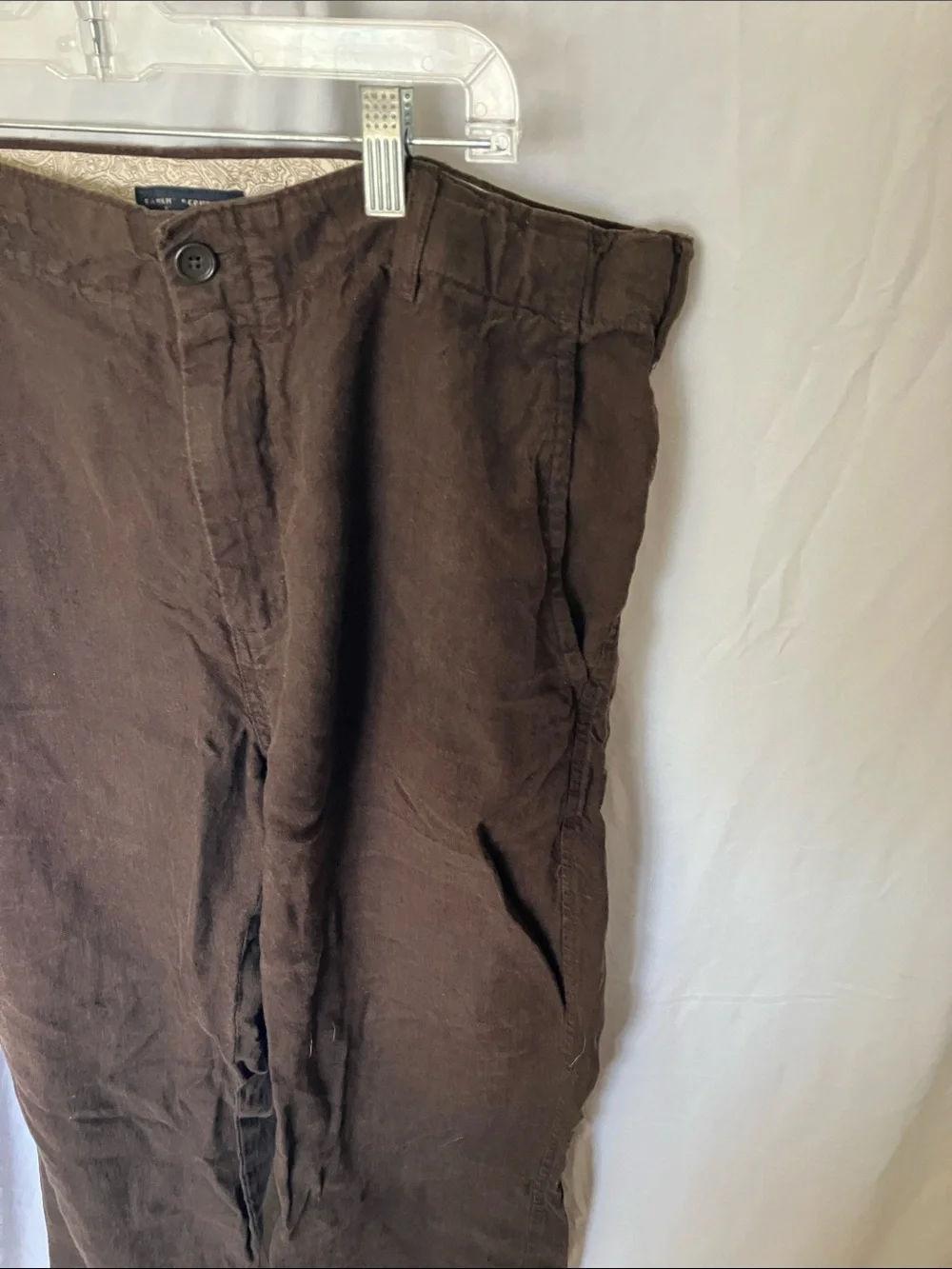 Banana Republic: Brown Linen Blend Pants- 38x32